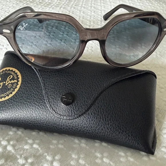 Ray-Ban Gina 53mm Grey Frame Sunglasses with Gradient Smoke Lenses